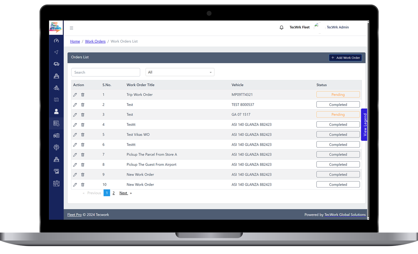 Work Order Tracking Software | Fleet Work Order Management